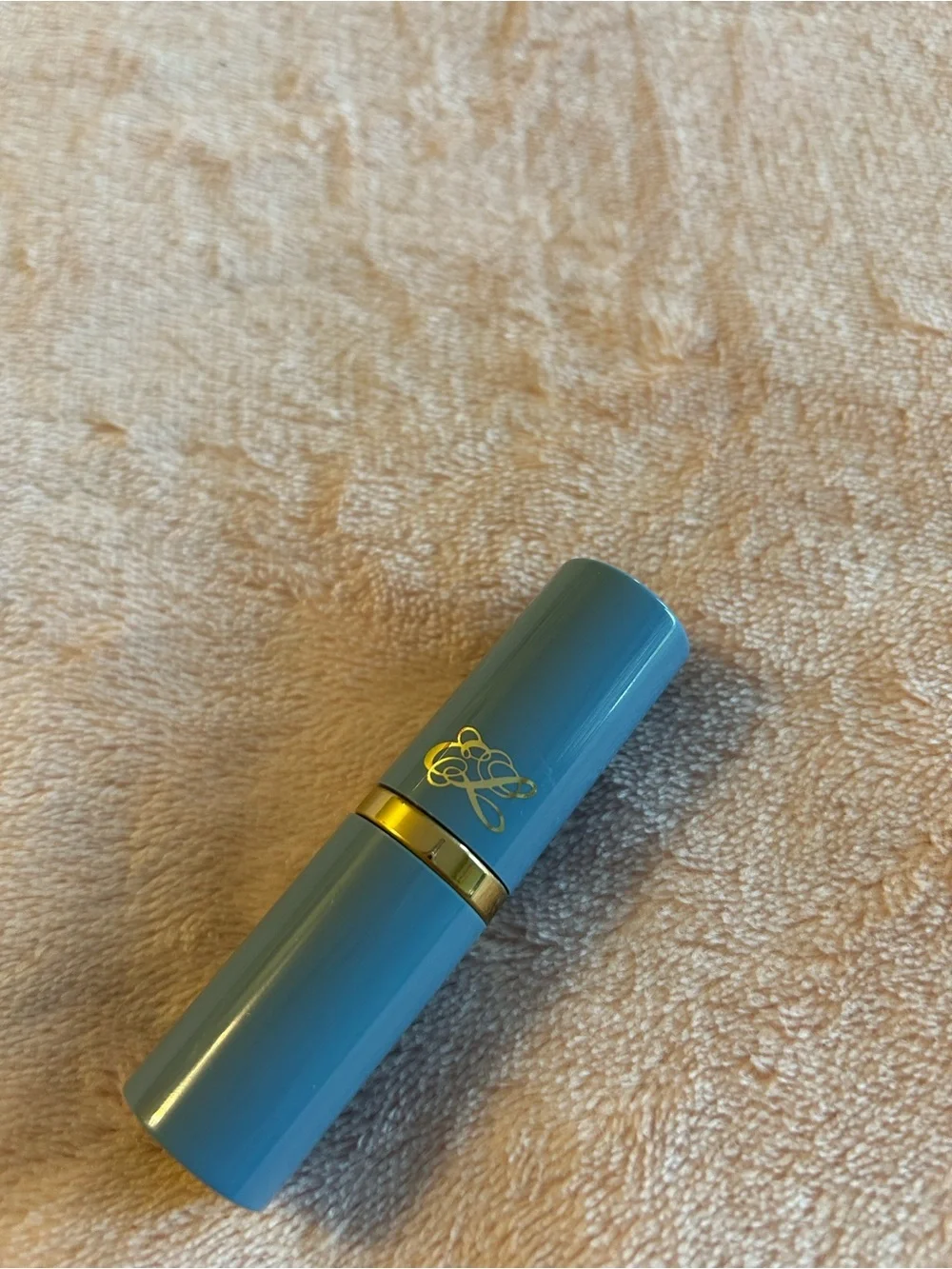 Estée Lauder “re-nutriv rose brick” lipstick light blue with gold tube NWOB rare